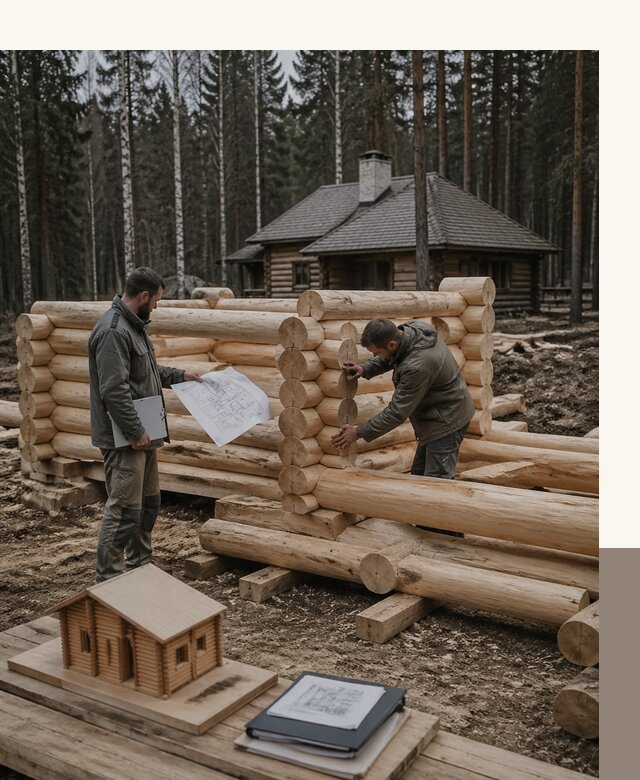 Проектирование и строительство домов из бревна в Искитиме